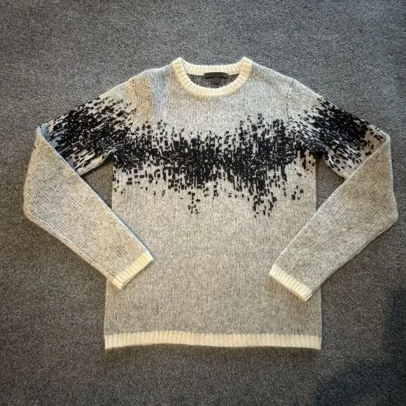 John Varvatos Collection Sterling Heartbeat Mohair Merino Blend Sweater S Knit - Picture 2 of 7